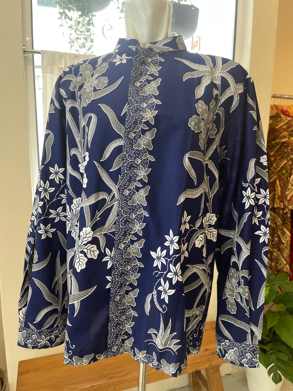 Men Long Blue white