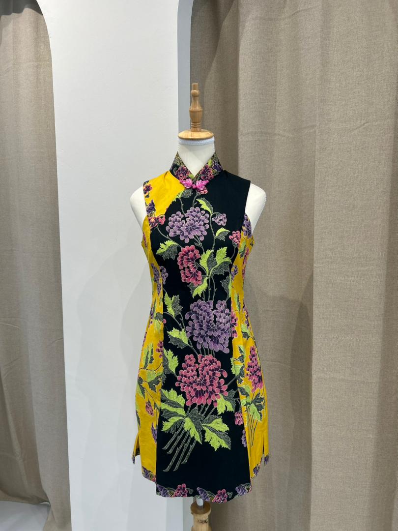 Cheongsam Yellow Black