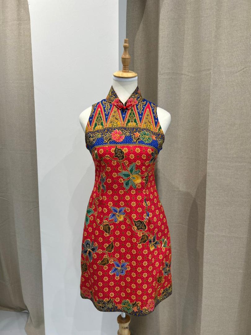 Cheongsam Red Blue