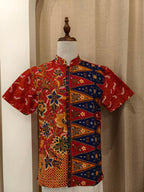 Men Short Red Blue