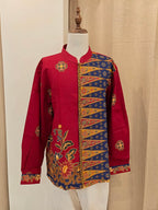 Men Long Maroon Blue
