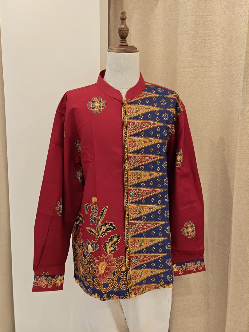 Men Long Maroon Blue