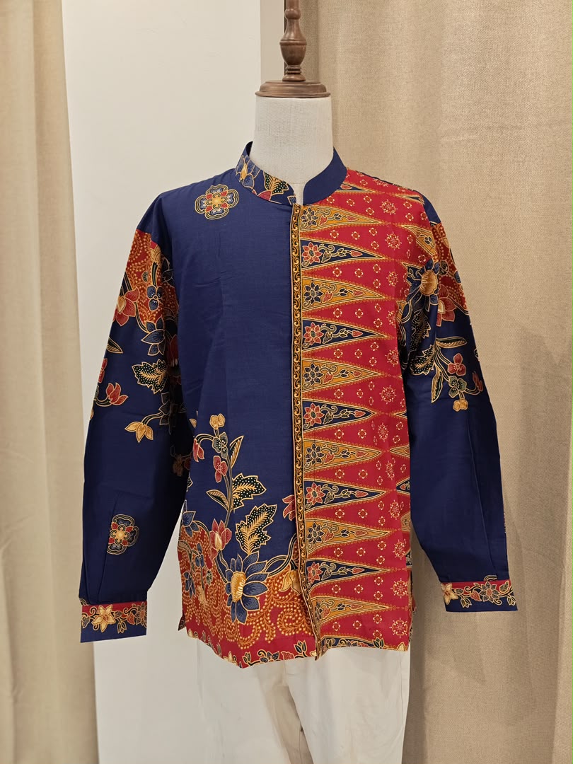 Men Long Blue Red
